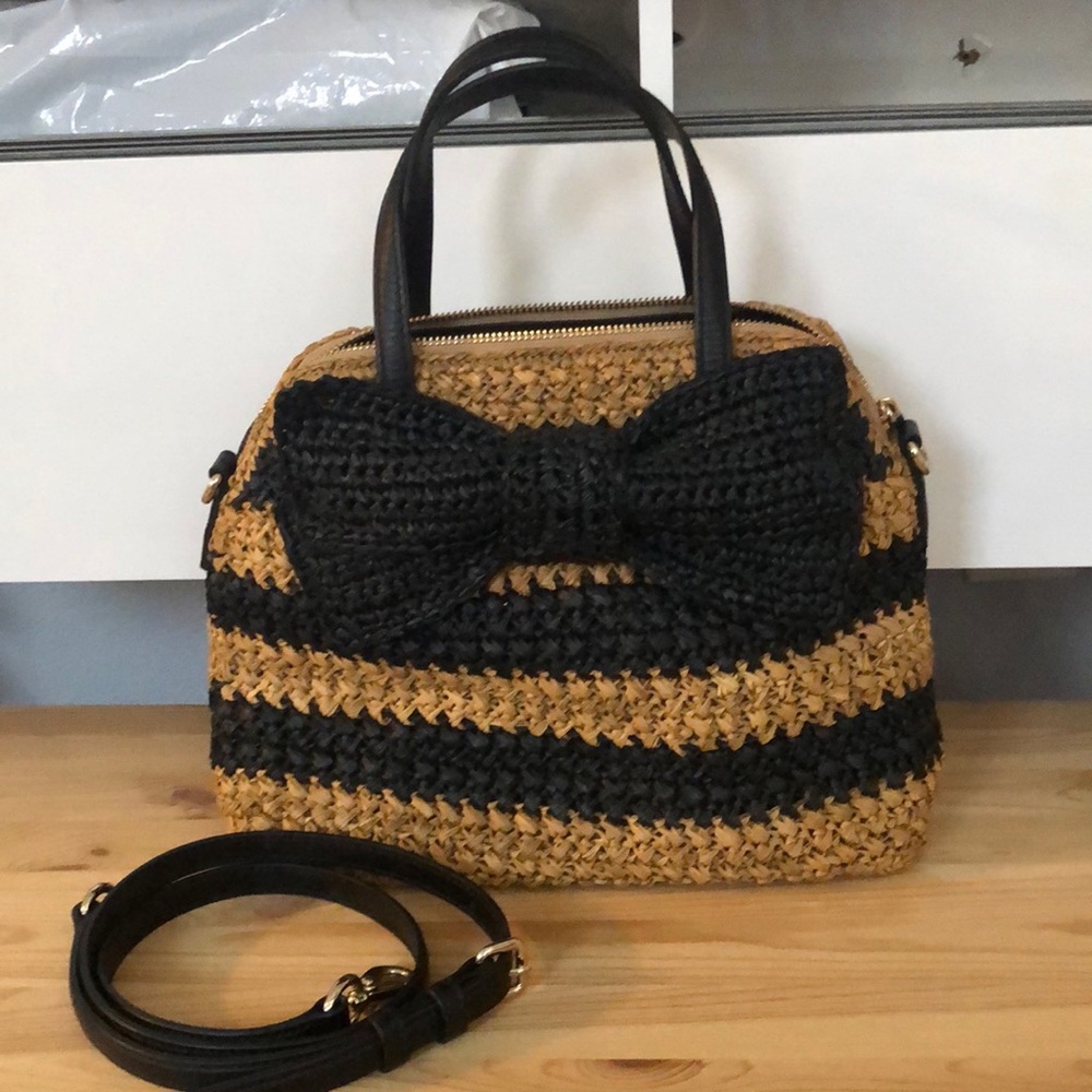 Kate Spade straw bee bag super cute rare